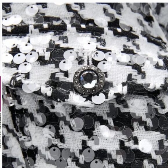 LIMITED EDITION Zara Houndstooth Sequin Overshirt Size S NEW WITH TAG! - Picture 7 of 12